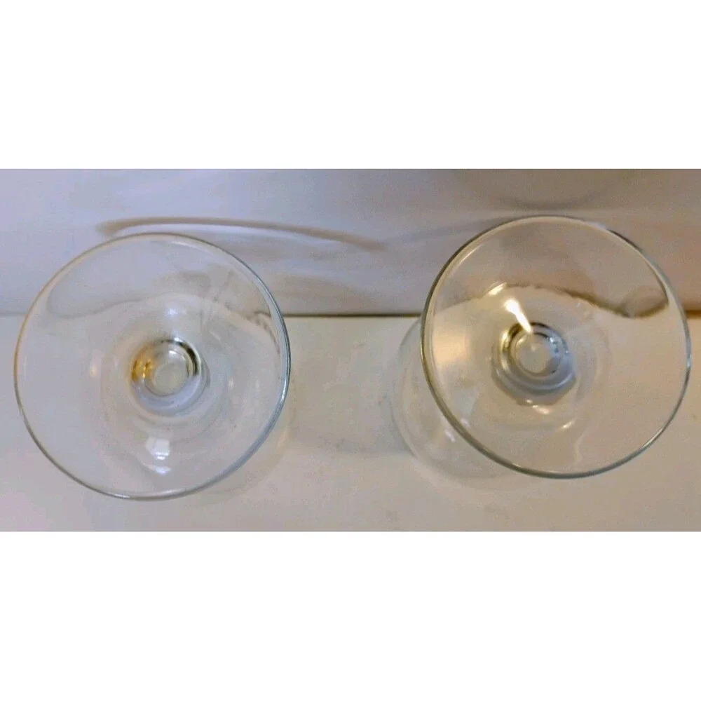 Set of 2 Vintage Carolans Irish Cream Liqueur Footed Stemmed Glasses 4.5